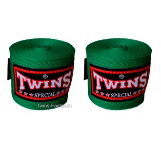 Детские боксерские бинты Twins Special (CH-6 green)